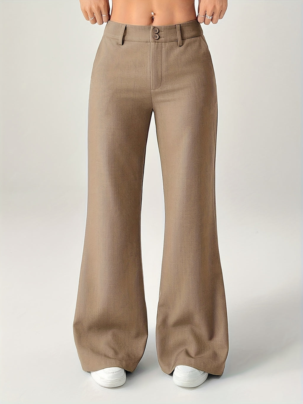 Khaki Vintage Flare Pants