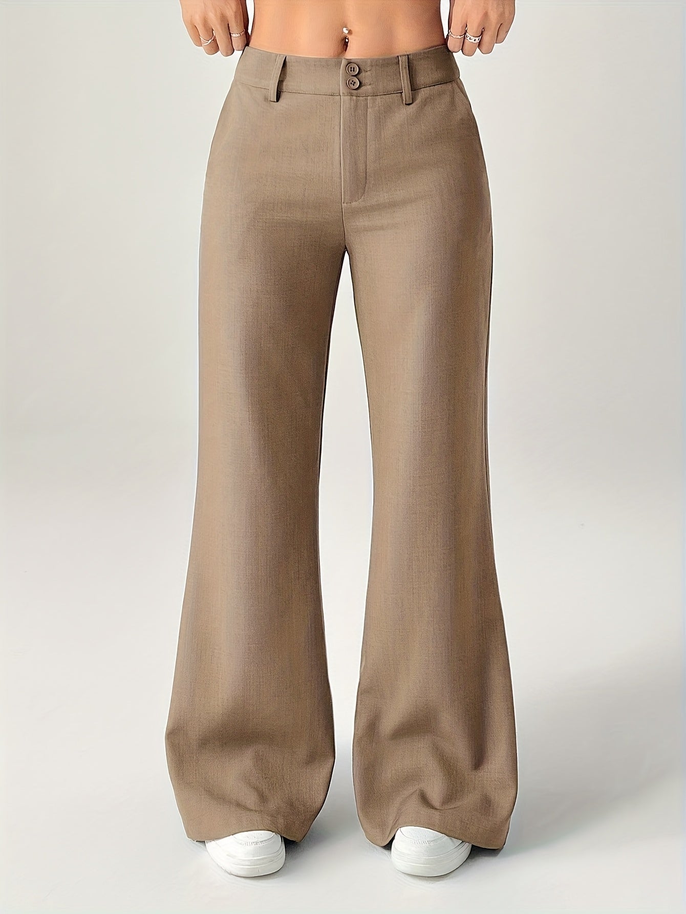 Khaki Vintage Flare Pants