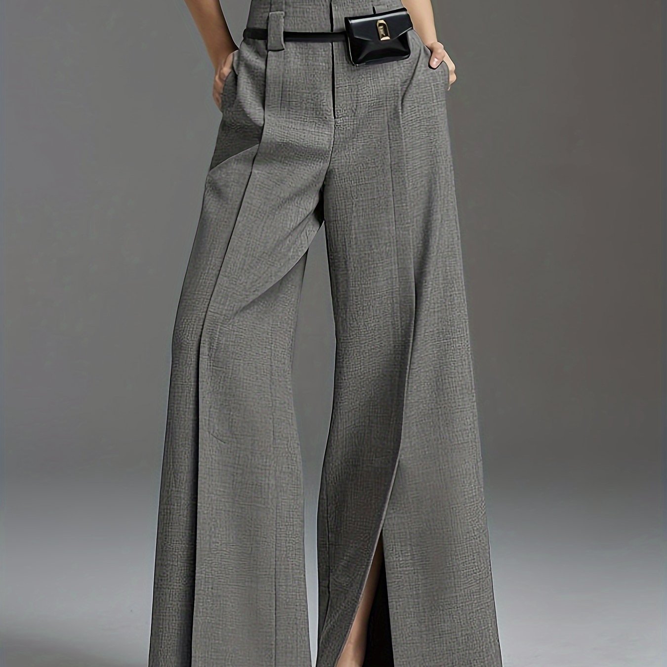 Front Slit Suit Pants